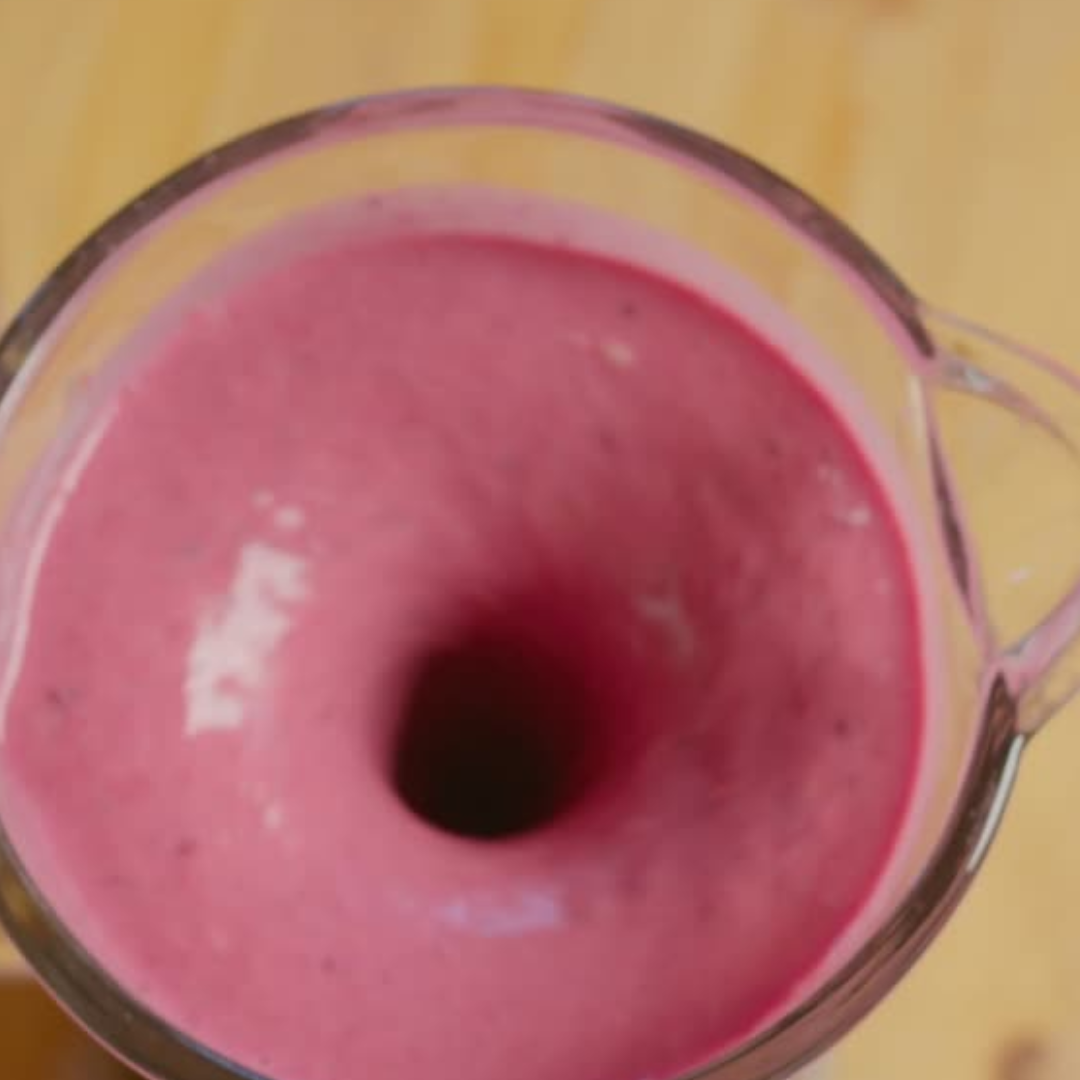 Blend Nutrition wholefood mix packed with fibre, poured into a glass and ready for a nutritious snack