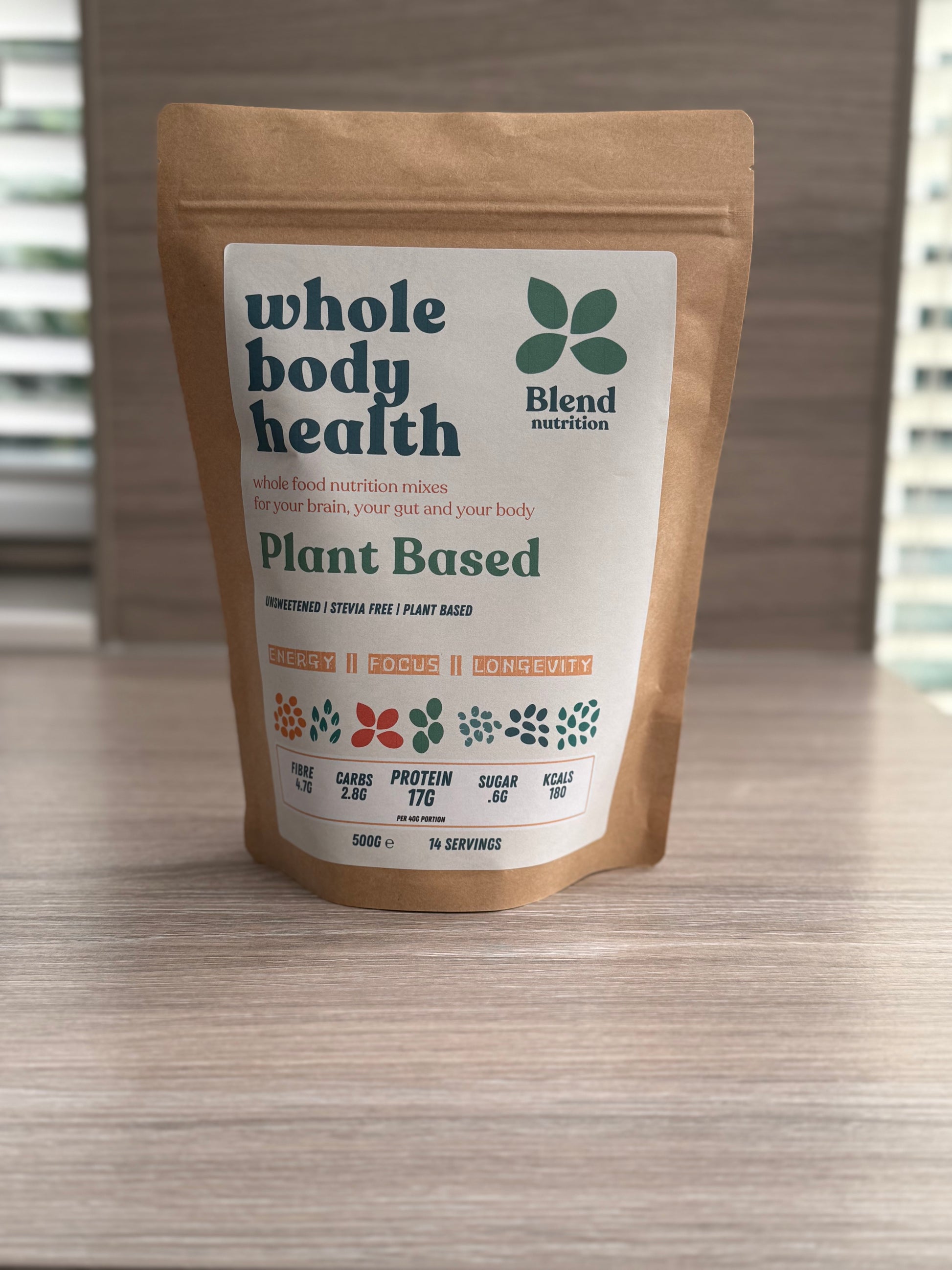 Plant-based wholefood vegan mix by Blend Nutrition, made from a blend of nuts, seeds, and plant protein