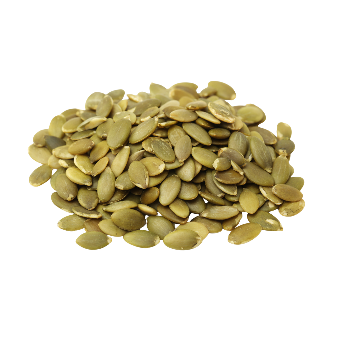 Blend Nutrition mix with pumpkin seeds, packed with protein, magnesium, and zinc for a nutritious addition.